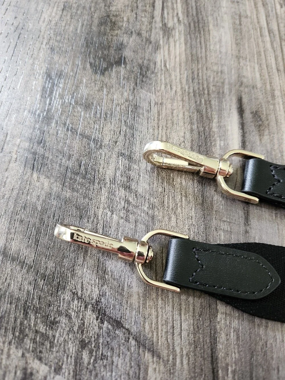 Kate Spade Adjustable Black Shoulder Strap Gold Hardware Replacement Strap